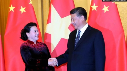 Chủ tịch Quốc hội Nguyễn Thị Kim Ngân hội kiến Chủ tịch Trung Quốc Tập Cận Bình. (Ảnh: TTXVN)